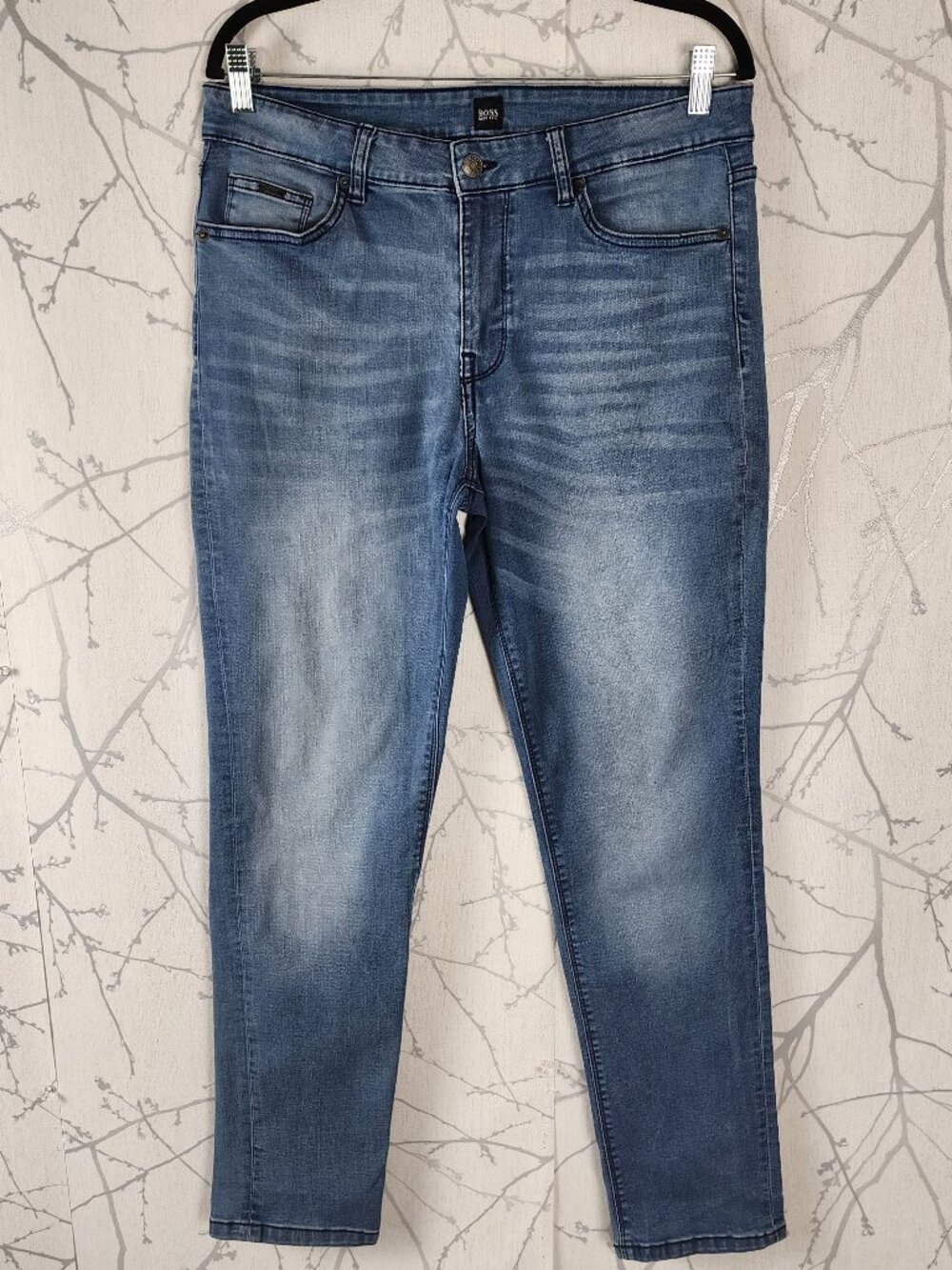 Hugo Boss Light Wash Stretch Denim Mid Rise Skinny Jeans